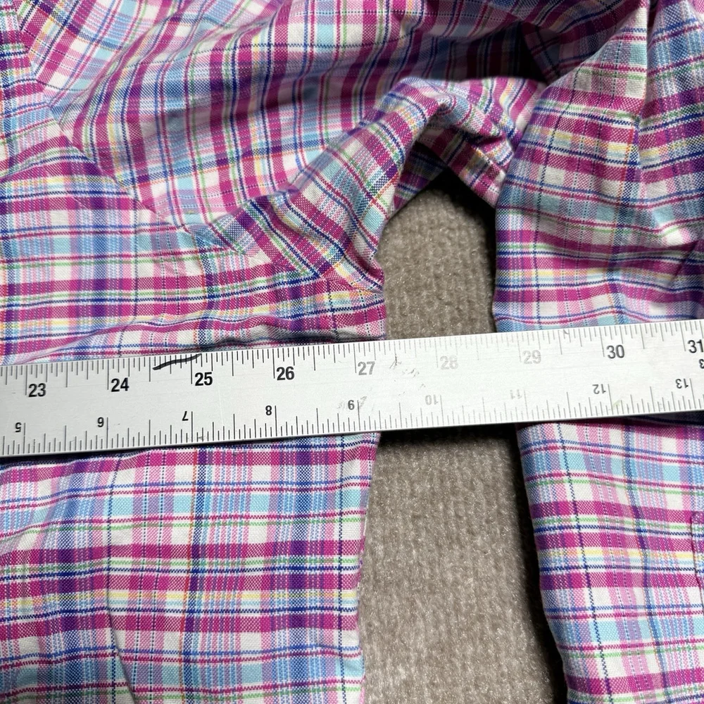 Polo Ralph Lauren Shirt Mens XXL Pink Blue Plaid Classic Fit Oxford Button Down - Picture 9 of 16